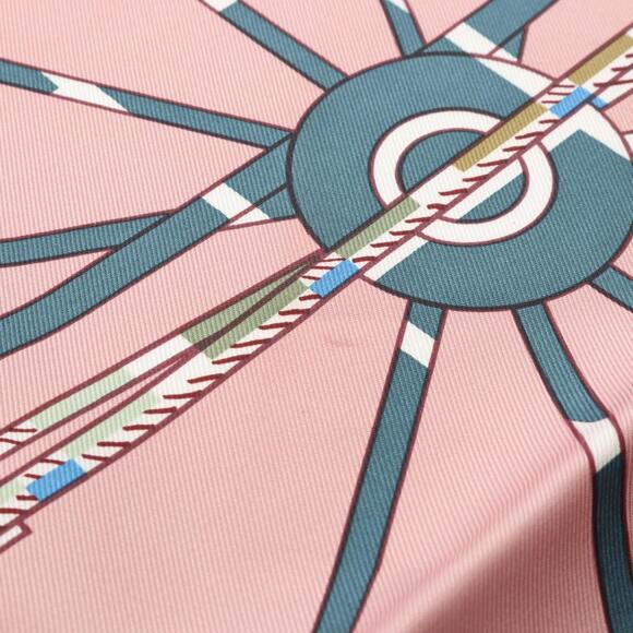 HERMES Pink Silk Scarf - Picture 7 of 9
